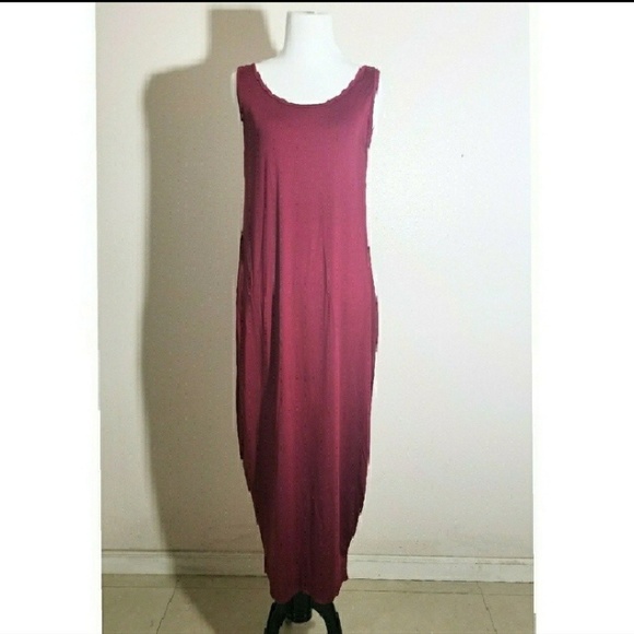 🌸Wine Color Maxi Dress - Picture 2 of 4